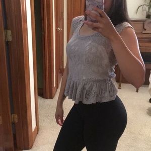 Delia’s Lacy, Flared Blouse